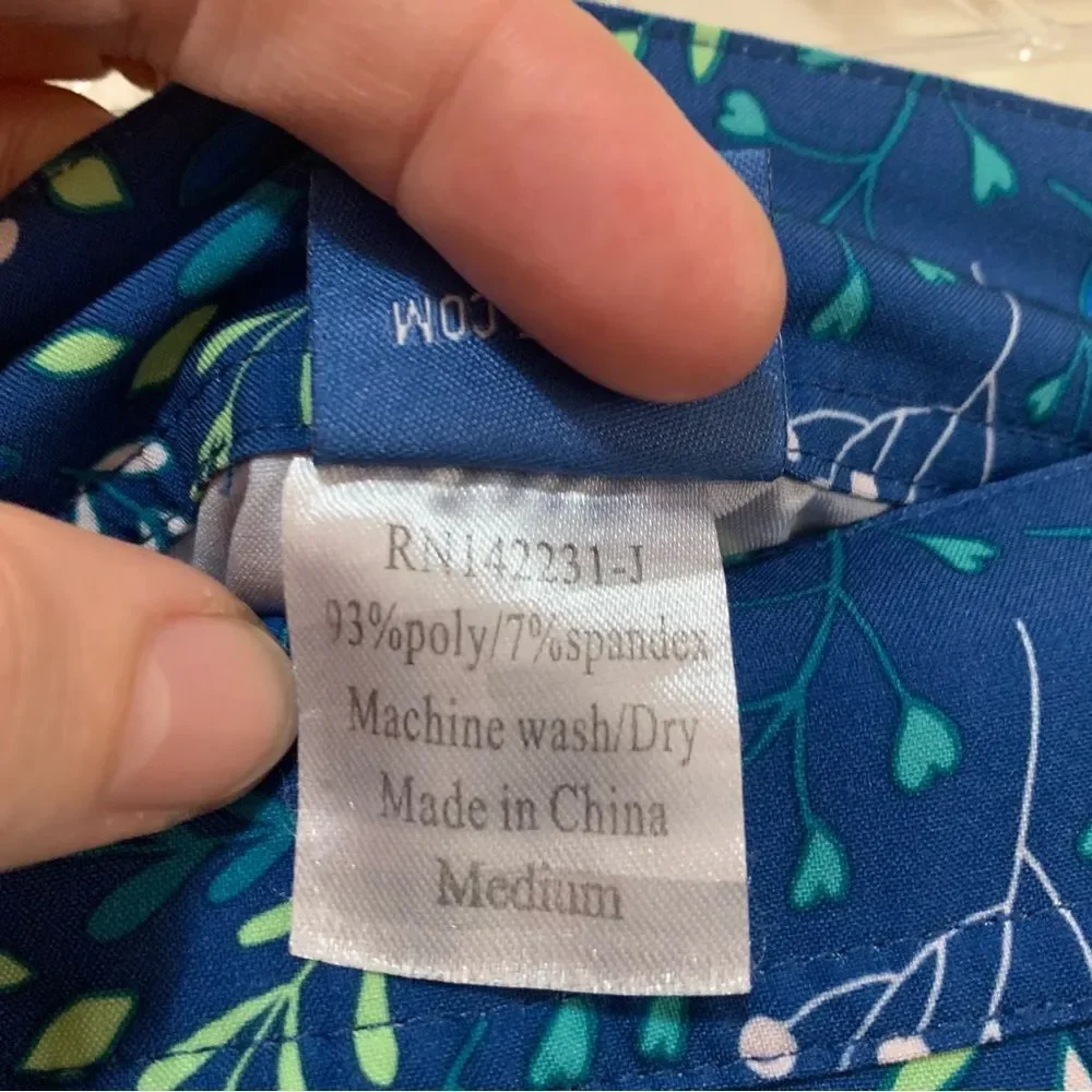 Rip Skirt Floral Blue Wrap Skirt Beach Swim Cover Up size medium